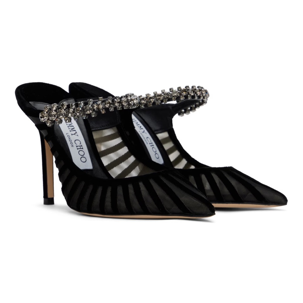 Jimmy Choo black bing 100 heels pumps